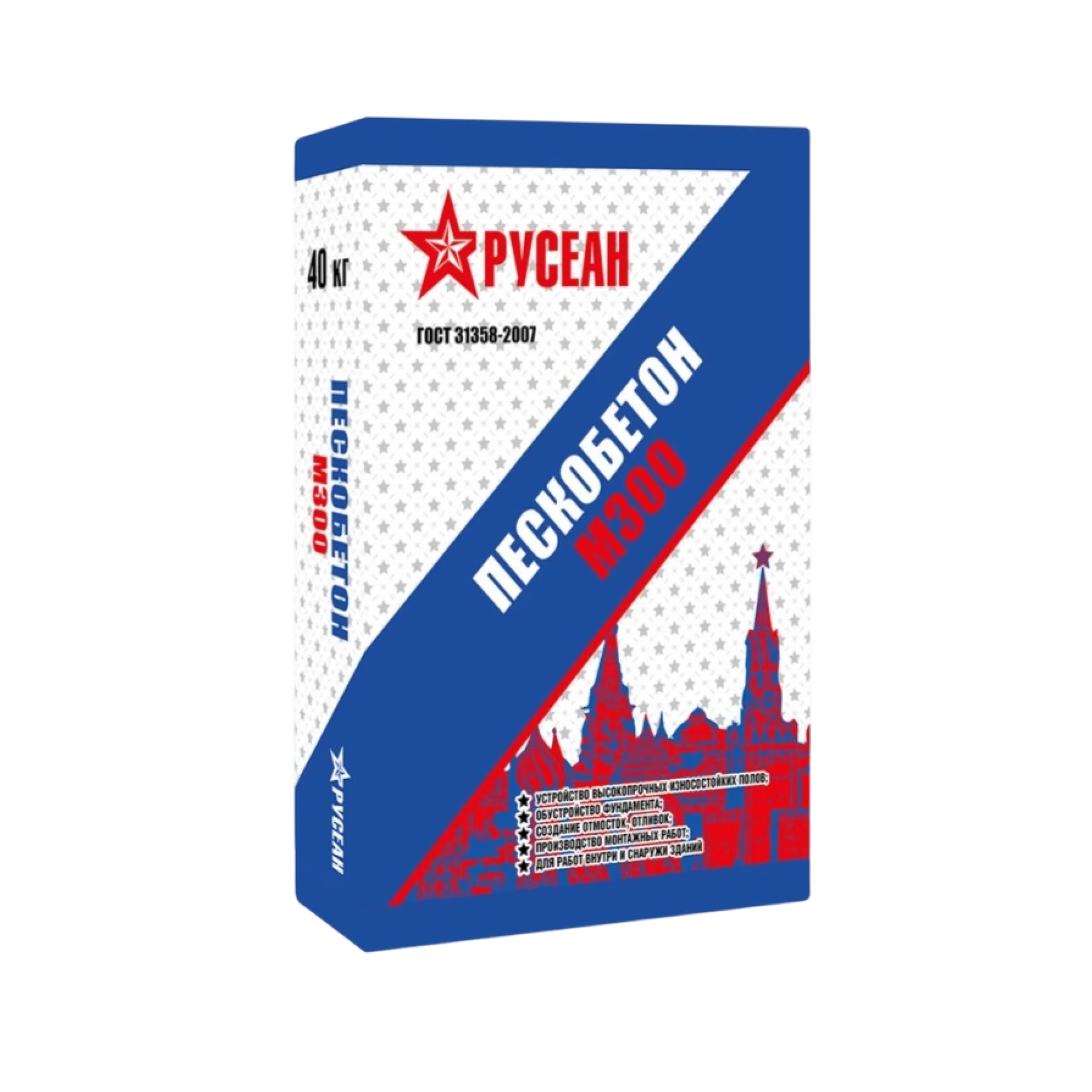 РУСЕАН М300 Пескобетон, 40 кг