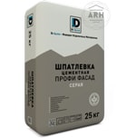 De Luxe Профи Фасад серая цементная шпатлевка 25 кг