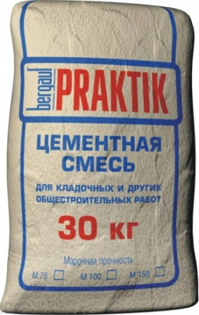 Bergauf Praktik М100 кладочная смесь цементная, 30 кг
