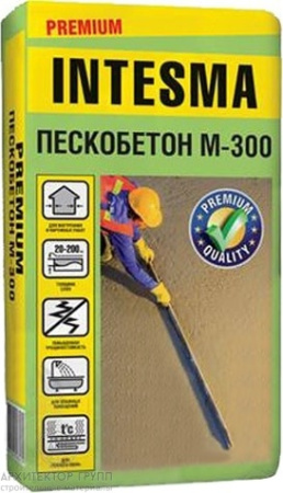 Юнис Интесма пескобетон М300, 40 кг