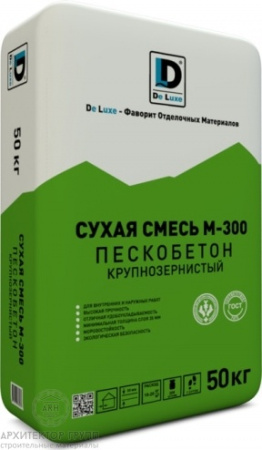 De Luxe М300 пескобетон 50 кг